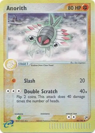 EX Sandstorm Anorith #28/100 reverse holo